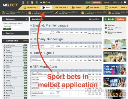 sport bets in melbet application for android